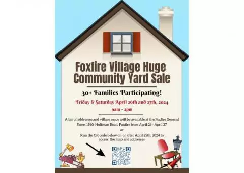 Foxfire Village Huge 2-Day Community Yard Sale